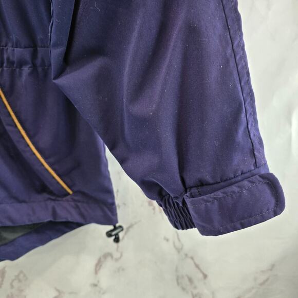 Vintage LL Bean Jacket Womens Medium Blue Anorak Zip Hooded Windbreaker Nordic - Picture 4 of 15